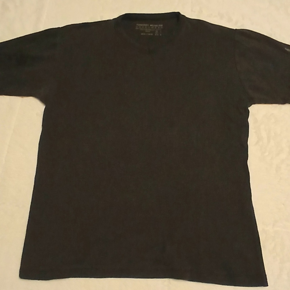 Vintage Thierry Mugler Underwear V-Neck T-Shirt In Navy Women L Designer Slim